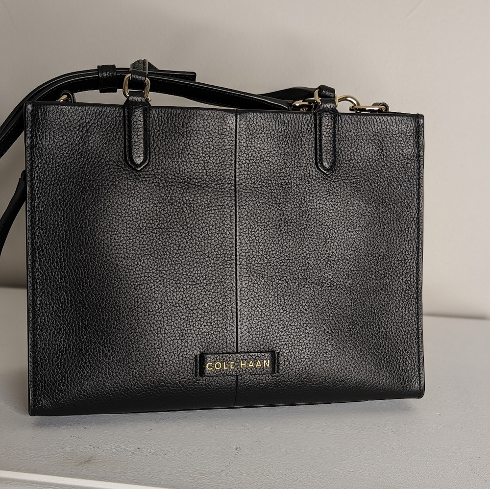 Cole Haan Genuine Leather crossbody Handbag -3 in one tote-